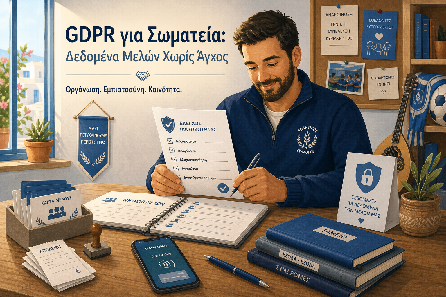 GDPR για Σωματεία: Δεδομένα Μελών Χωρίς Άγχος