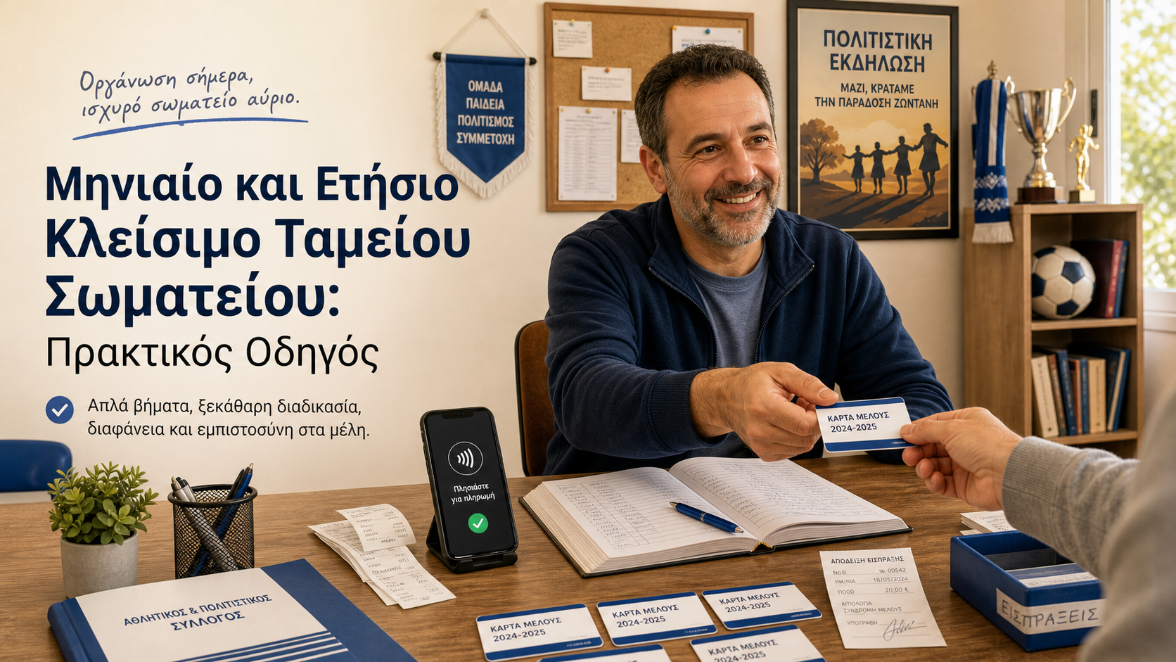 Μηνιαίο και Ετήσιο Κλείσιμο Ταμείου Σωματείου